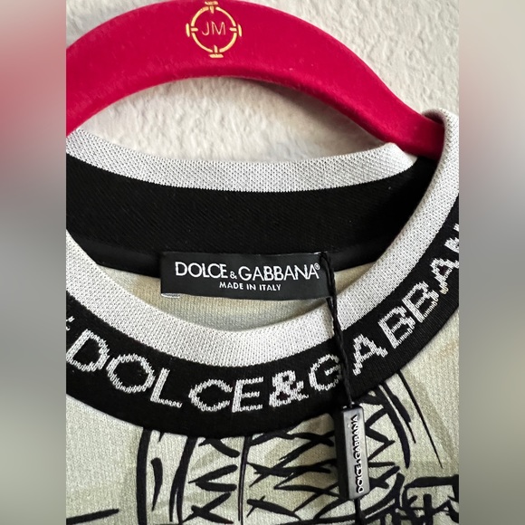 DOLCE & GABBANA Woman’s Year of the Pig Sequined-Sleeves Sweater Multicolored 46 - Picture 8 of 14